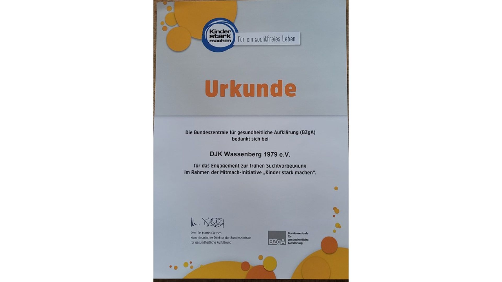 Auszeichnung der DJK