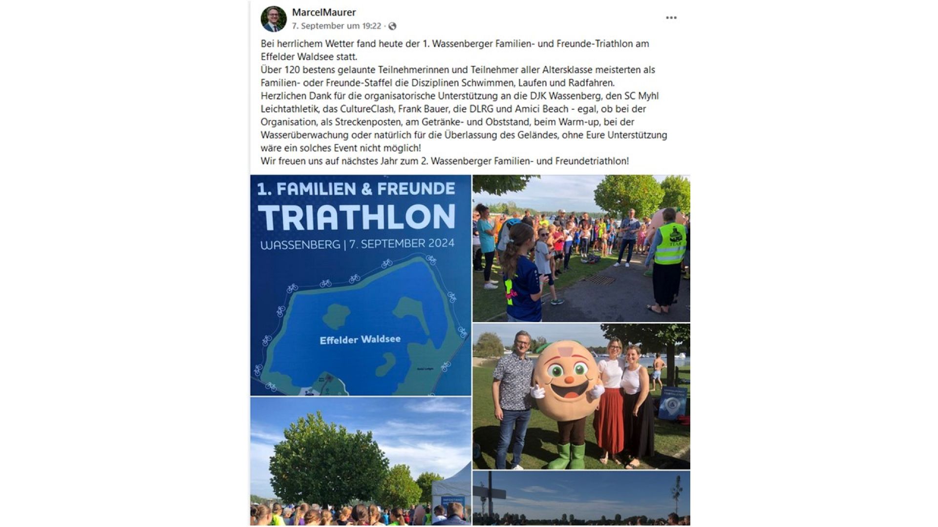 erster Triathlon in Wassenberg/Effeld