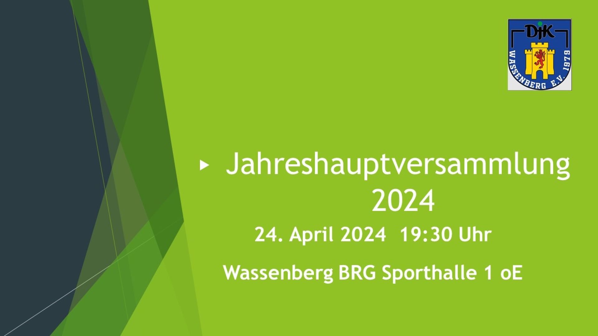 Jahreshauptversammlung 2024