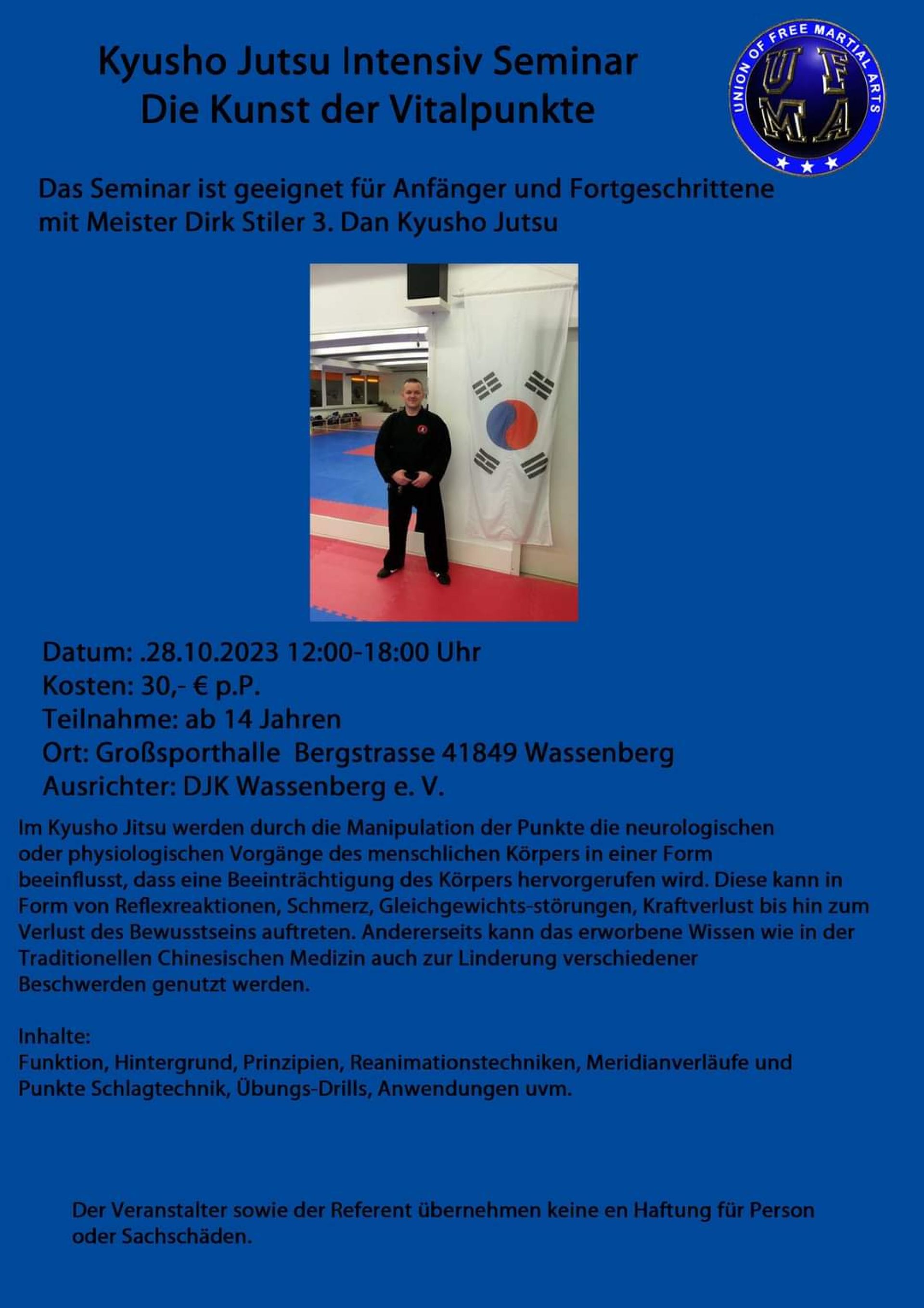 Kyusho Jitsu Intensiv Seminar mit Meister Dirk Stiler 3. Dan
