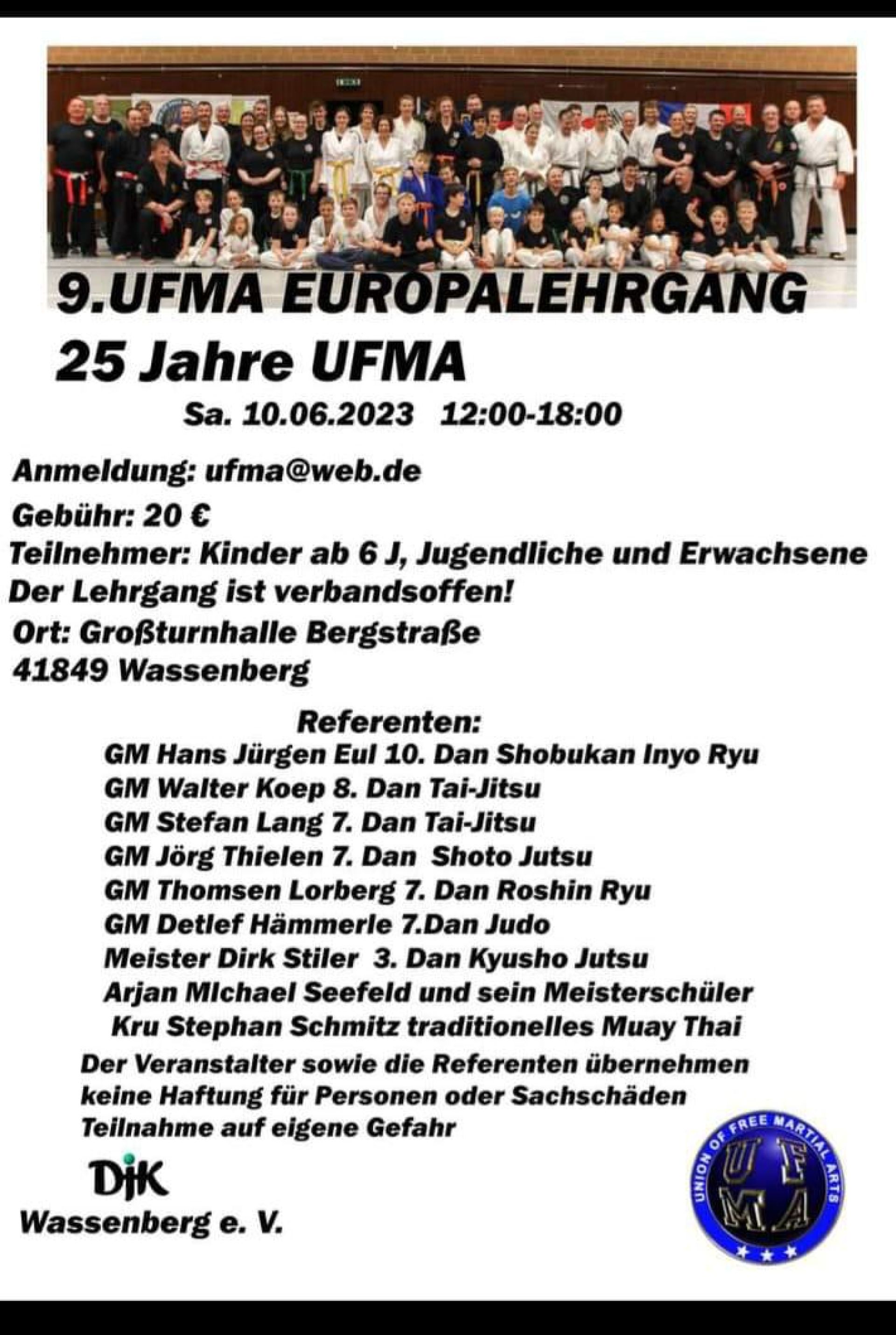 9. UFMA Europa Lehrgang am 10.6.2023
