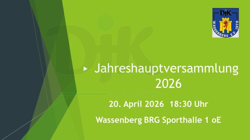 Jahreshauptversammlung 2026